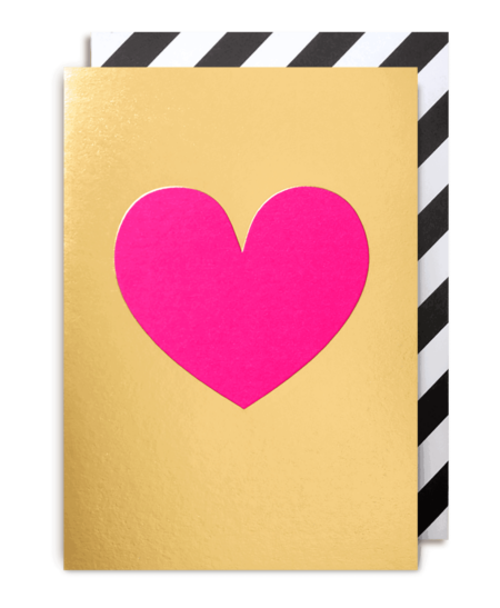 pink & gold heart