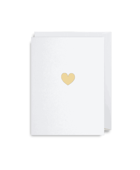 simple gold heart chic card