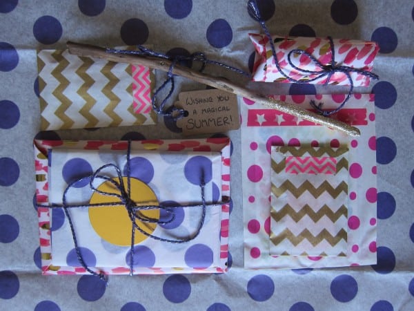 happy mail wrapped parcels & packets