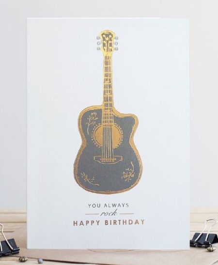 happy birthday guitar card