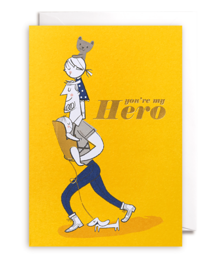 You're my hero fathers day card