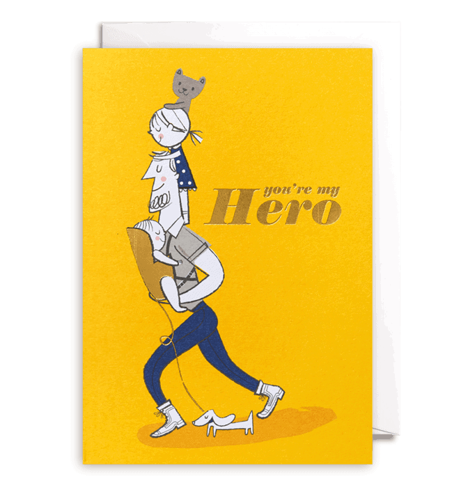 You're my hero fathers day card