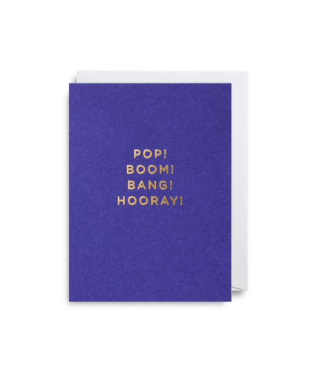 boom pop bang hooray birthday card