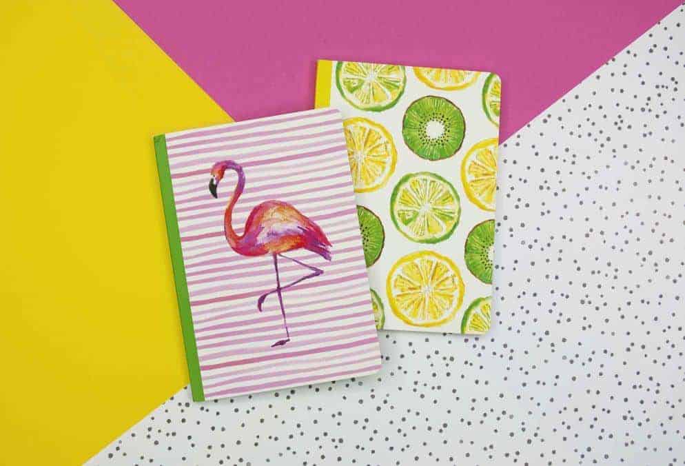 tropical flamingo notebook & fruit notebook