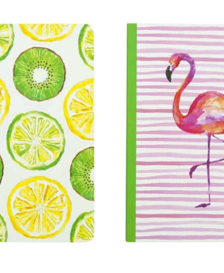 Fruit & flamingo notebook