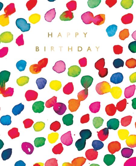 Inky dots happy birthday card