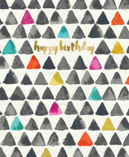 Triangle happy birthday card