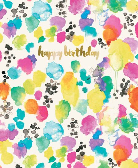 watercolour birthday card