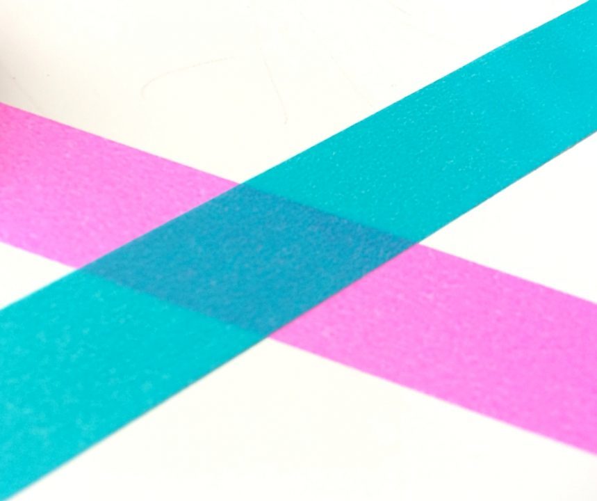 Turquoise & neon magenta washi tape