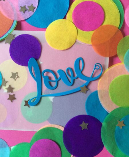 confetti lovely letter set