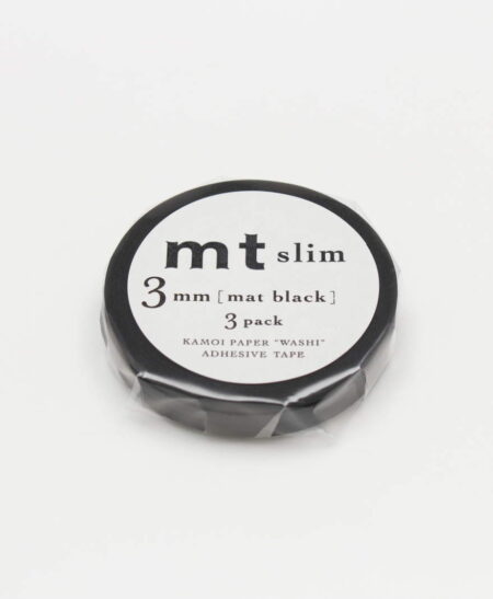 MT slim matte black 3mm washi tape