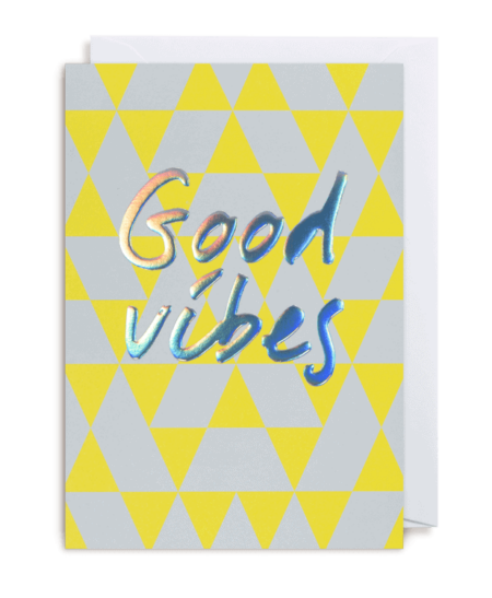 Graphic good vibes card