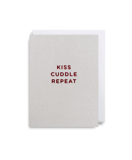 Kiss Cuddle Repeat mini card