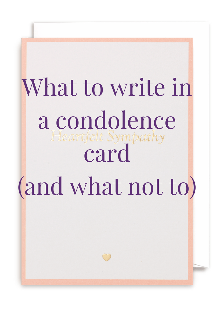 How To Write A Condolence Card
