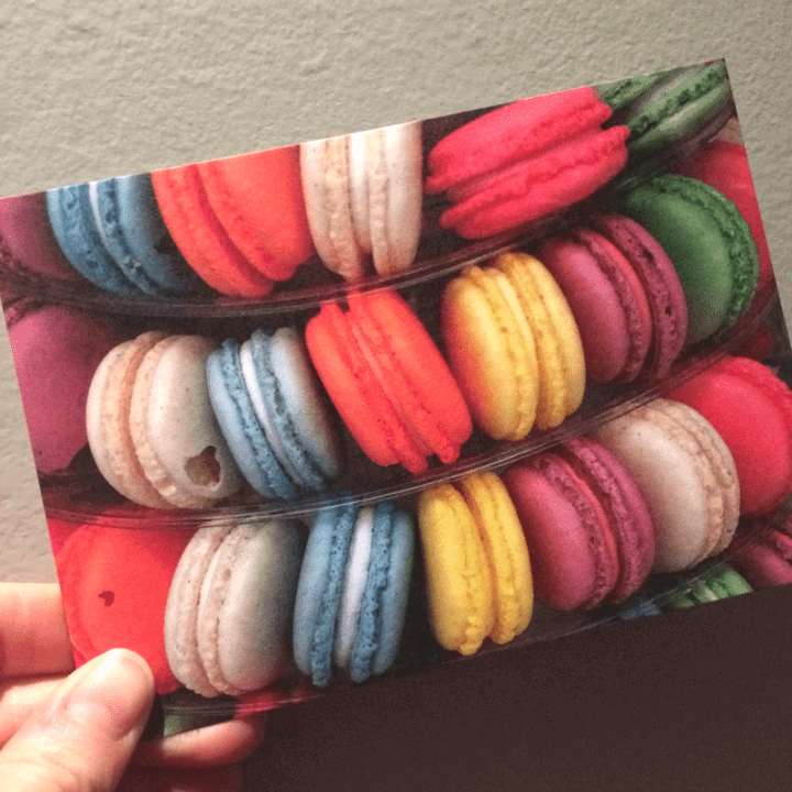 Macaroon postcard